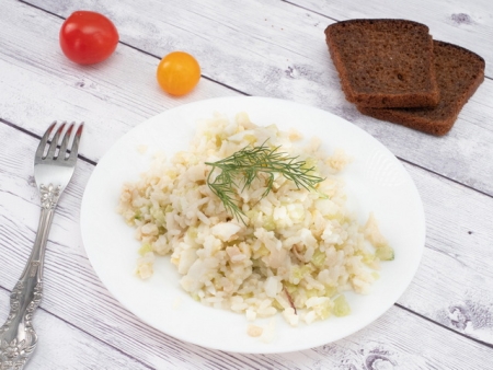 Салат Кальмар с рисом Салат Кальмар с рисом